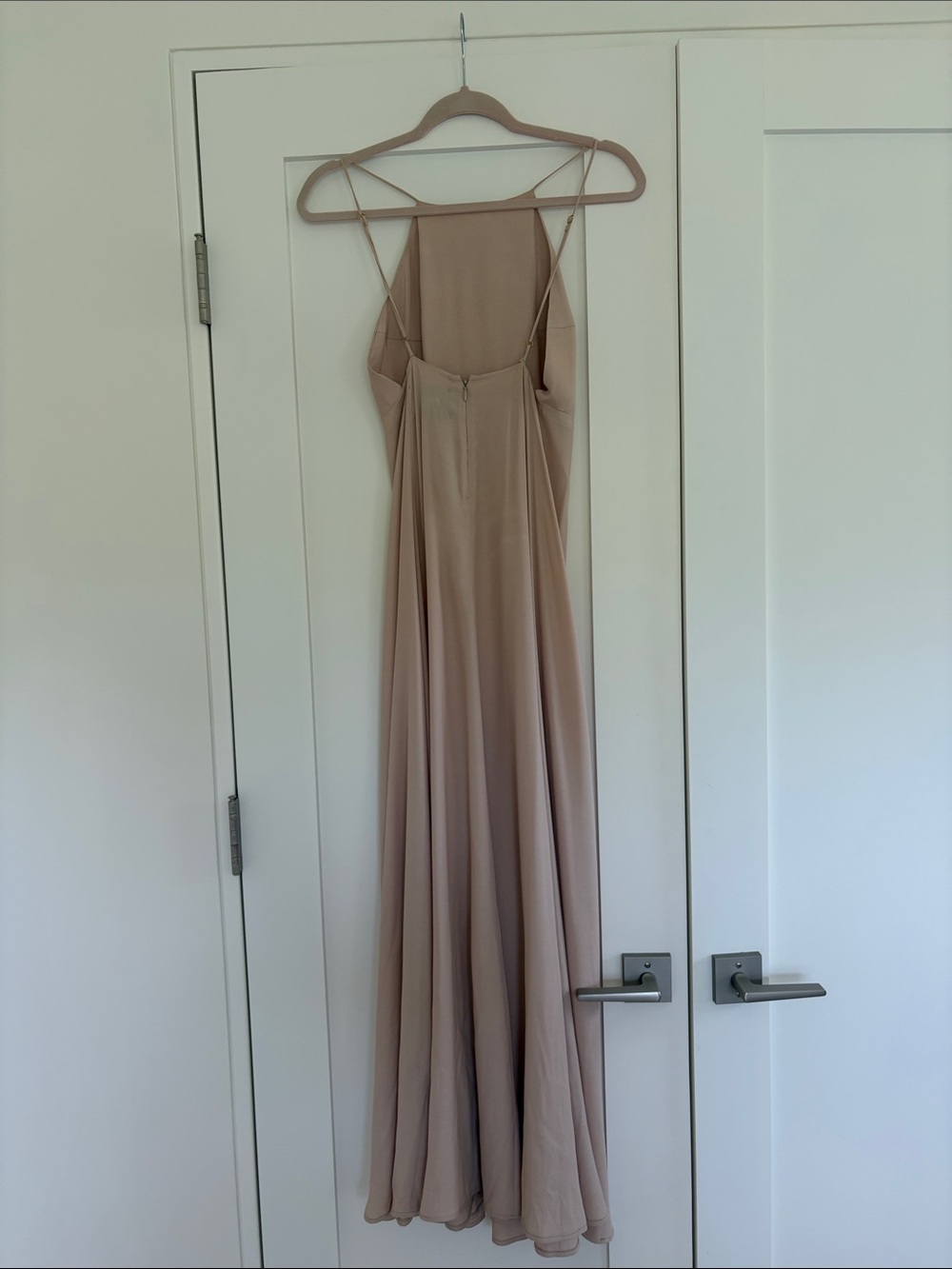 Reformation Blush Pink / Beige Halter Maxi Dress - Picture 2 of 4